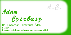 adam czirbusz business card
